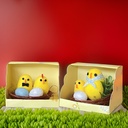 Décoration panier et poussins de paques