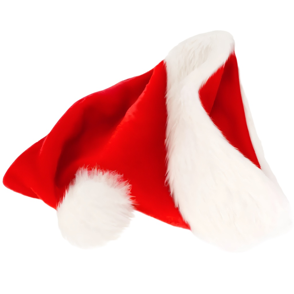 Bonnet de Père Noël avec bord de fourrure 