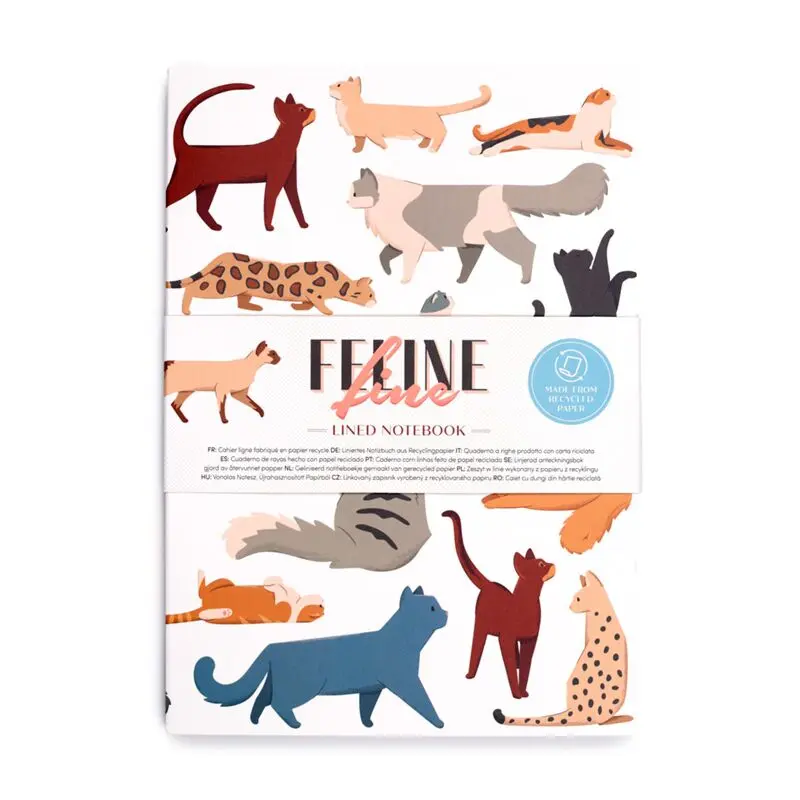 Carnet de note A5 - Motif Chats "Feline"