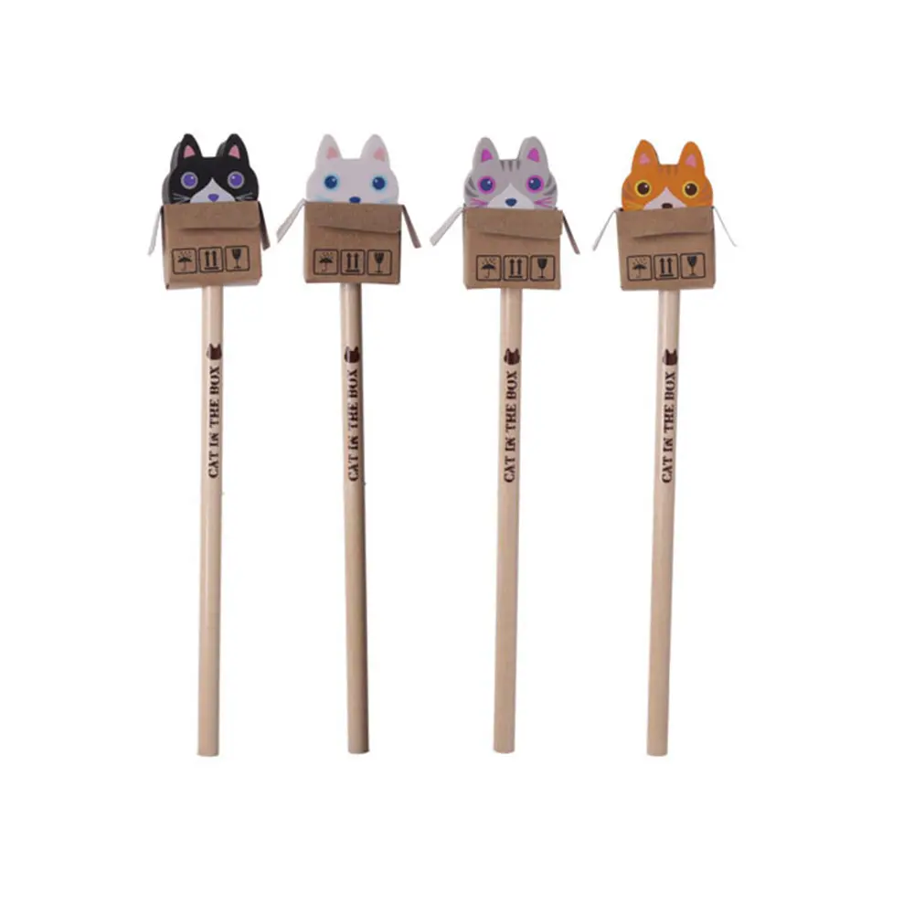 Crayon avec Chat dans sa Boîte