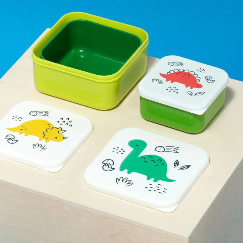 Lot de 3 Boîtes à Lunch (Dinosaures)