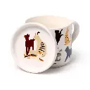 Set Mug avec Couvercle/Sous-Tasse "Élégance Féline"
