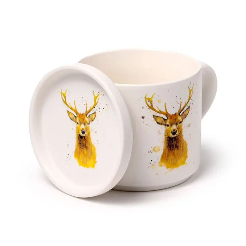 Set Mug avec Couvercle/Sous-Tasse "Esprit de la Forêt"