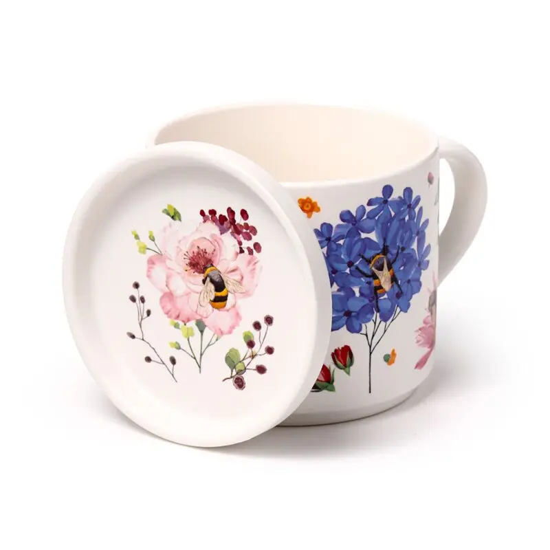 Set Mug avec Couvercle/Sous-Tasse "Prairie"