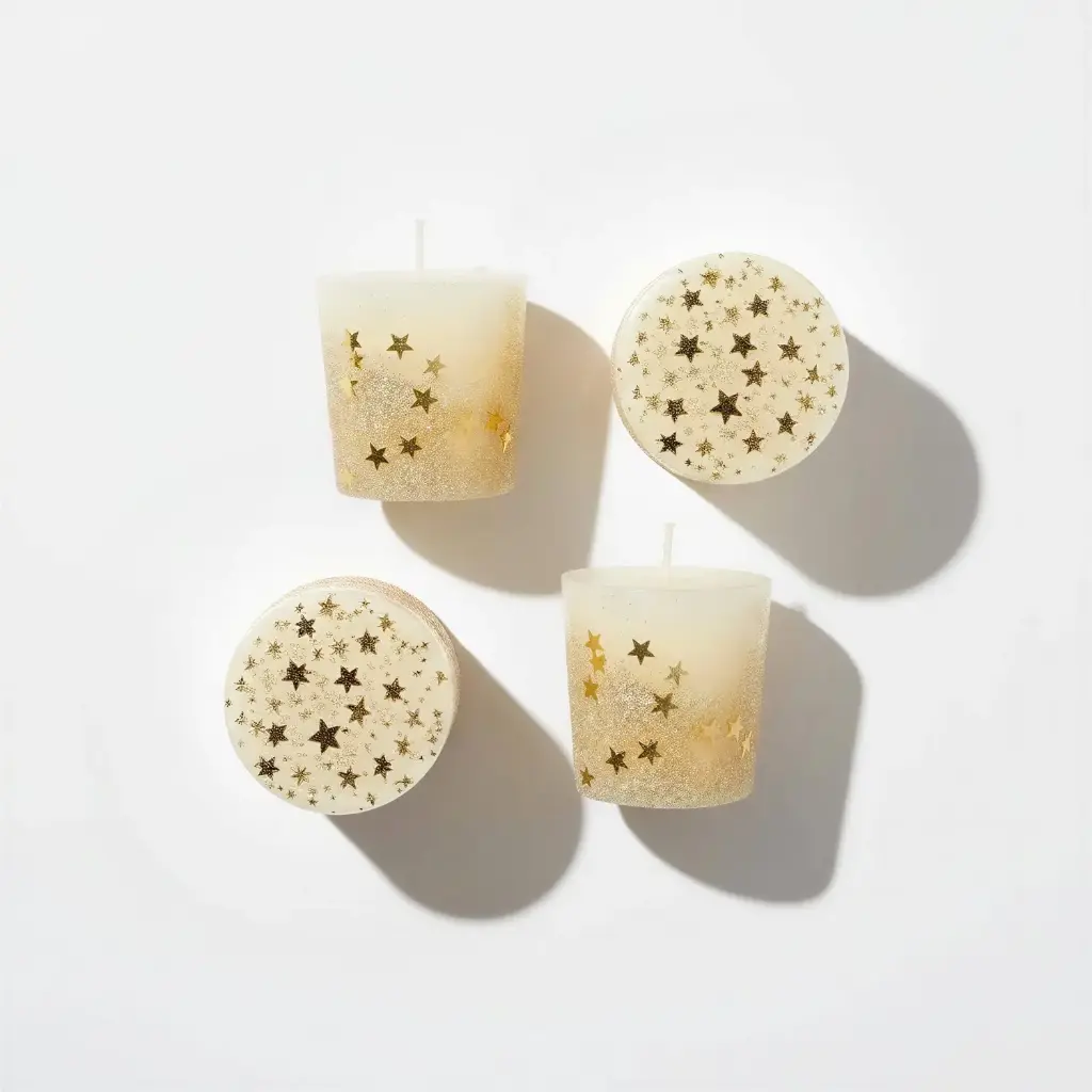 [3560239506720] Bougies de Noël Dorées (Lot de 4)