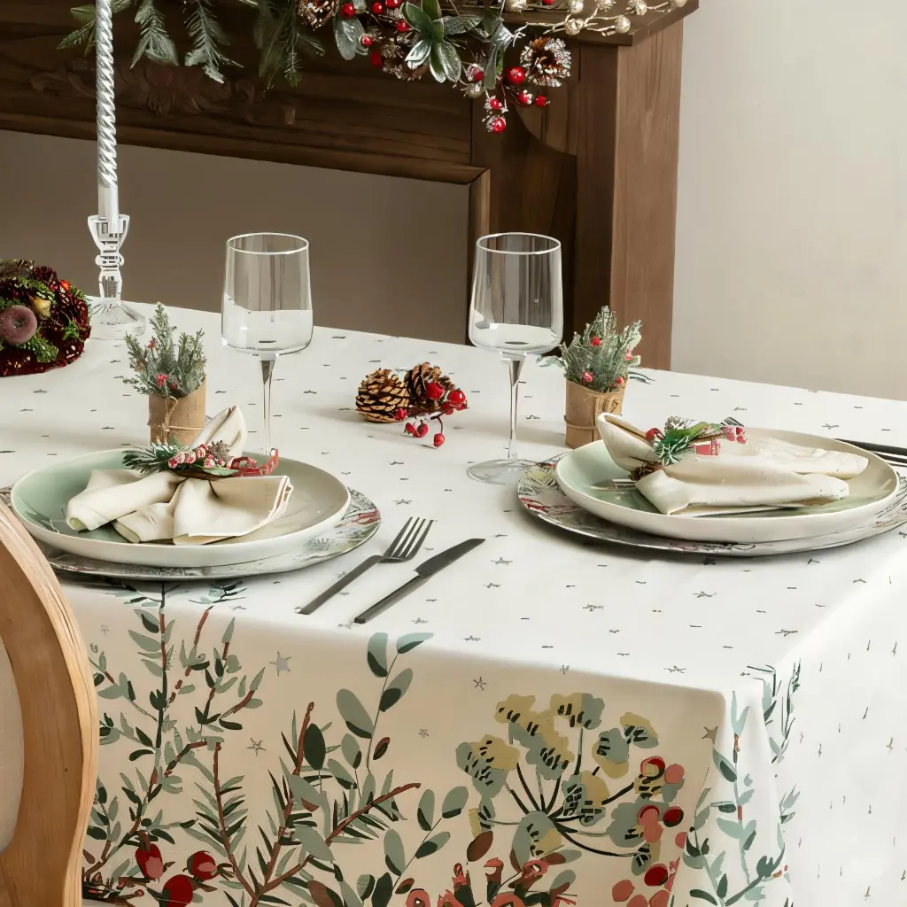 [3560233568663] Nappe de Noël en Cotton (140x240cm)