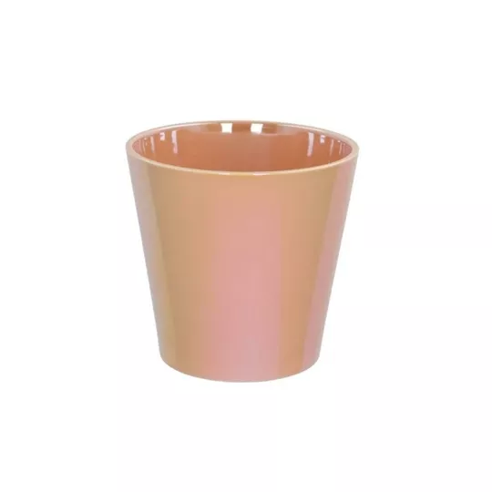 Cache-pot nacré pêche 17 cm