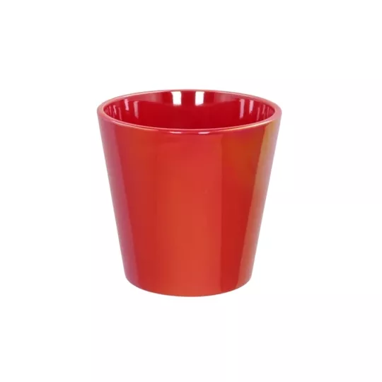 Cache-pot nacré rouge 17 cm