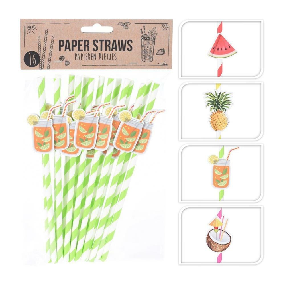 [CU-072-24] Pailles en papier "Fruits" 