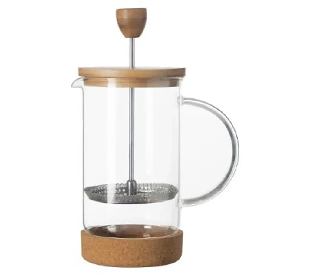 [3560238717523] Secret de Gourmet - Cafetière à Piston en verre et bambou 600ml