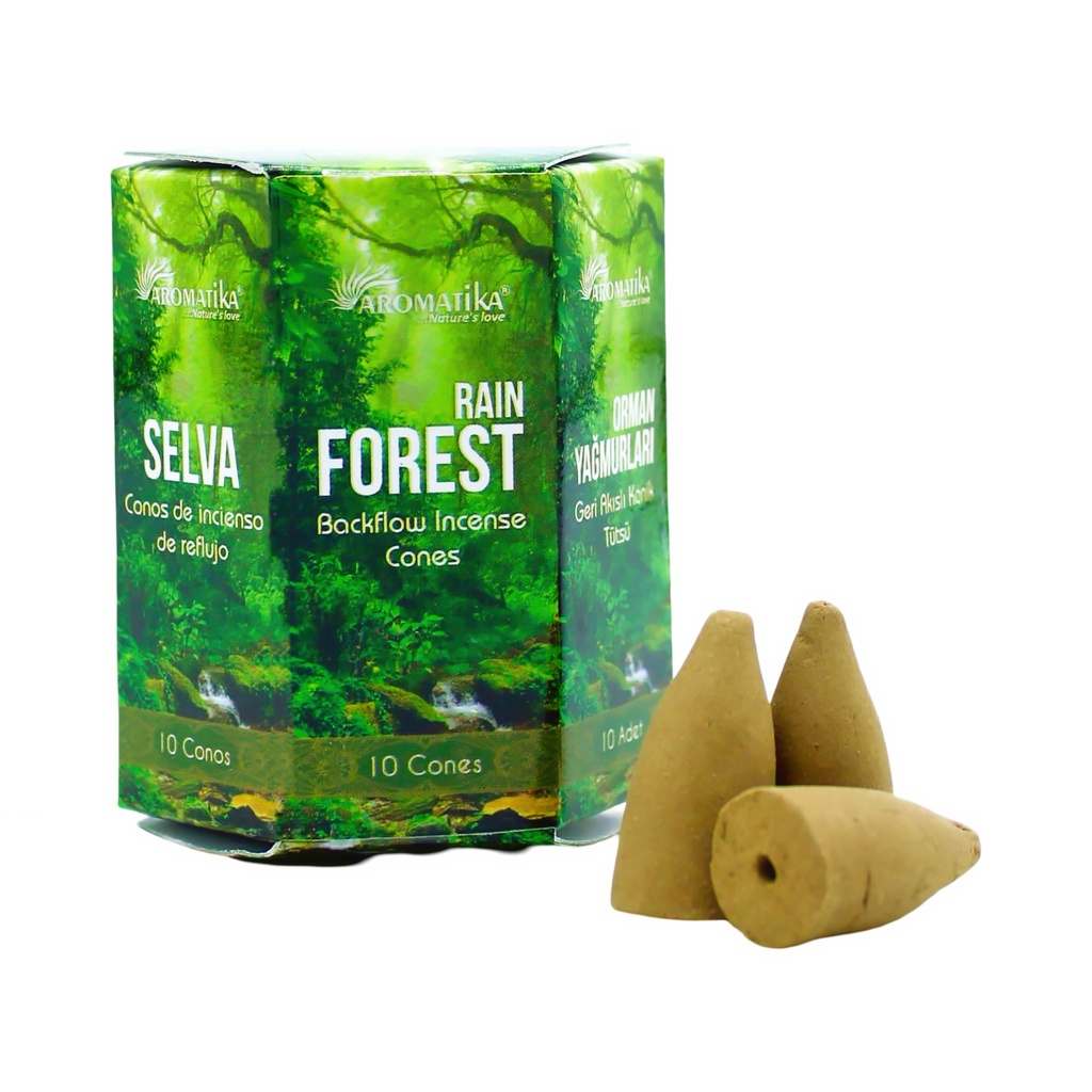 [8902955133302] Aromatika • Cones d'encens à reflux Rain Forest