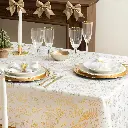 Nappe de Noël Feuilles Dorés (140x240cm)