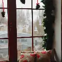 Stickers de Fenêtre Pailleté 50x32cm