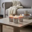 Bougies de Noël Argentées (Lot de 4)