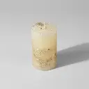 Grande bougie à paillettes et étoiles (Doré)