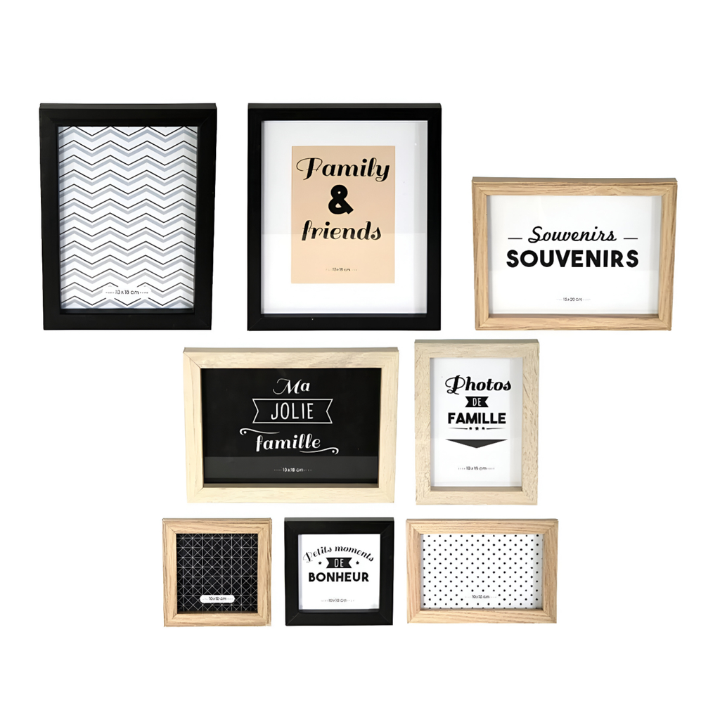 Lot de 8 Cadres Photo Design