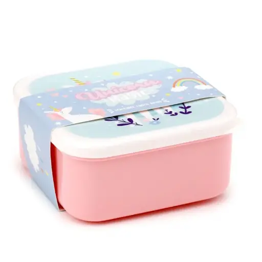 [5055071786662] Lot de 3 Boîtes à Lunch (Licorne Magique)