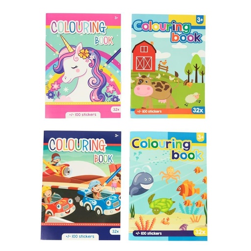 [HO-013-24] Livre de coloriage avec stickers