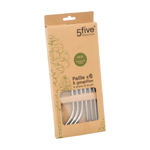 [3560238667187] 5five - Pailles en Inox avec Goupillon 